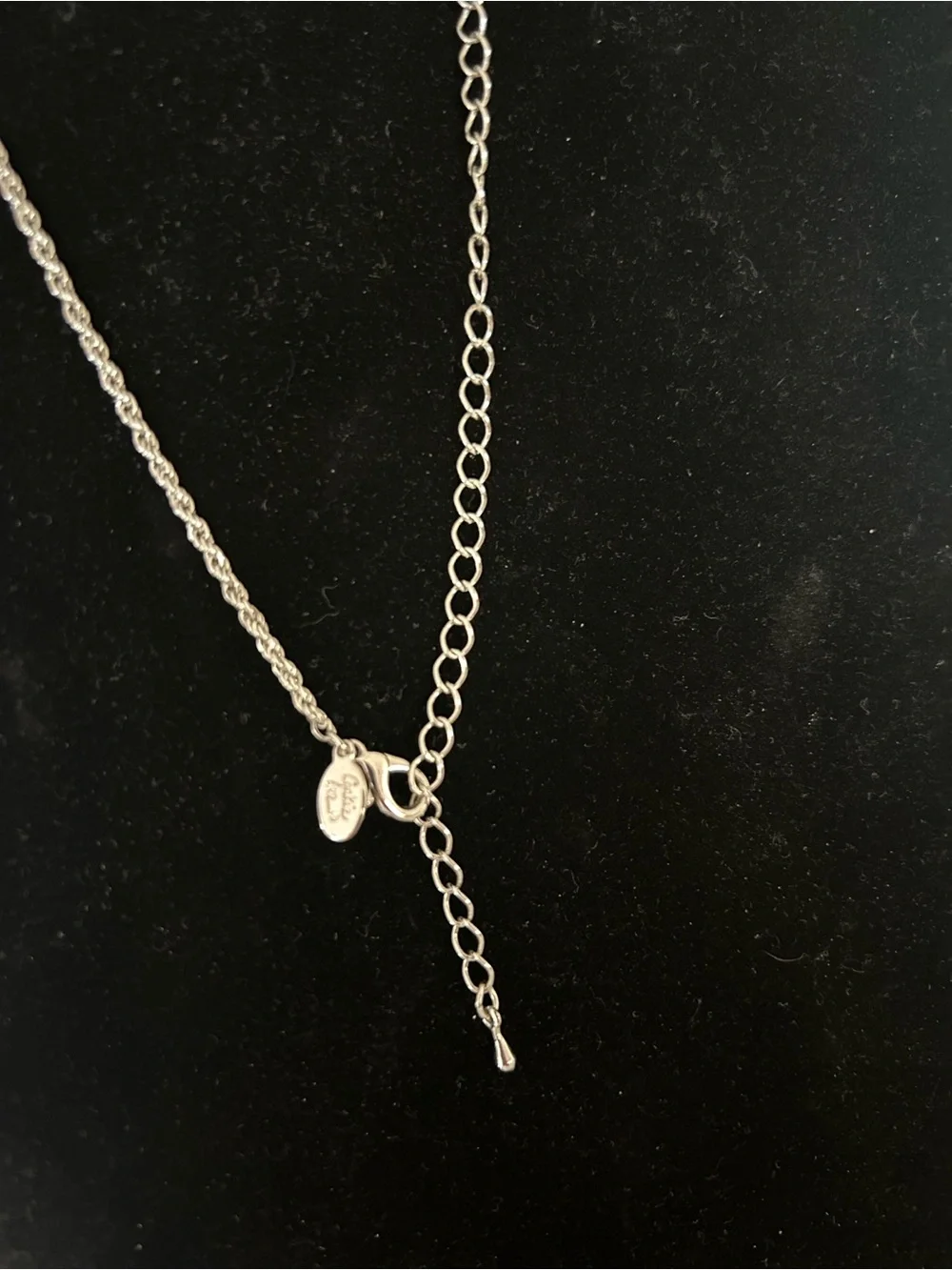 Cookie Lee Crystal Star Necklace with Adjustable 20 inch silver tone chain